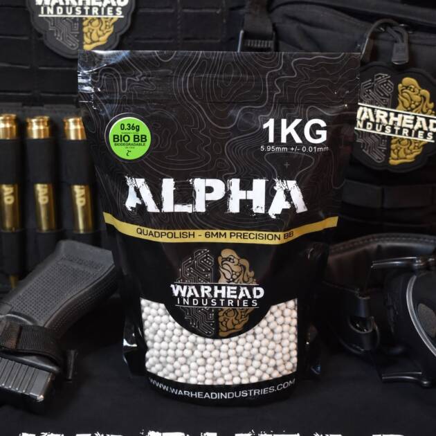 Alpha Bio BB's 0.36g, 1KG bag - Warhead Industries