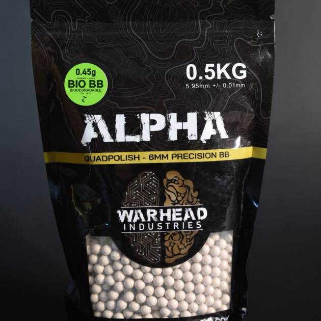 Alpha Bio BB's 0.45g, 0.5KG bag - Warhead Industries