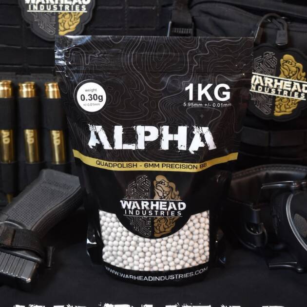 Alpha BB's 0.30g, 1KG bag - Warhead Industries